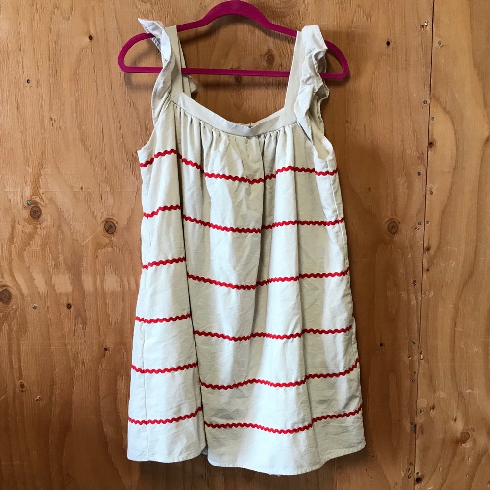VICI | Ricrac + Ruffles Pocketed Linen Dress - Picture 7 of 16